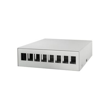 LogiLink Boîtier point de consolidation, 8 ports, gris clair