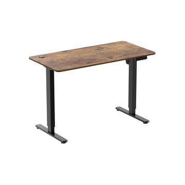 LogiLink Bureau assis-debout, (L)1.200 mm, noir/marron