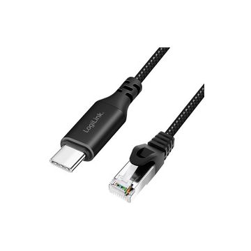 LogiLink Câble Ethernet USB 3.2, USB-C - RJ45, 3 m LogiLink Câble Ethernet USB 3.2, USB-C - RJ45, 3 m