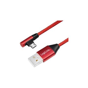 LogiLink Câble USB 2.0, USB-A - Micro USB, 0,3 m, rouge LogiLink Câble USB 2.0, USB-A - Micro USB, 0,3 m, rouge