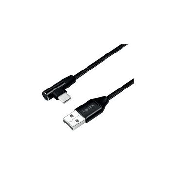 LogiLink Câble USB 2.0, USB-A - USB-C mâle, 0,3 m, noir