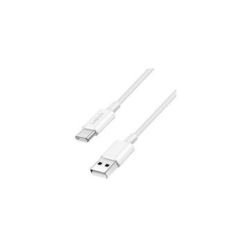 LogiLink Câble USB 2.0, USB-A - USB-C, 1,0 m, blanc