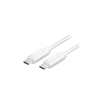 LogiLink Câble USB 3.1, USB-C - USB-C mâle, 0,5 m, blanc