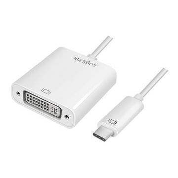 LogiLink Câble adaptateur USB-C - DVI, blanc