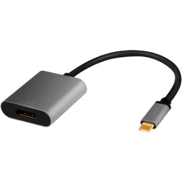 LogiLink Câble adaptateur USB-C - Displayport, noir/gris