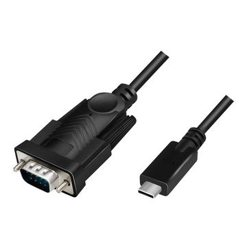 LogiLink Câble adaptateur USB-C - RS232, 1,2 m, noir