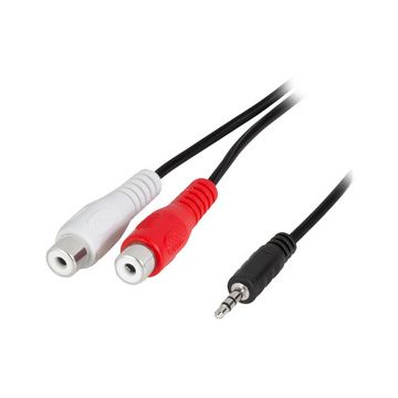 LogiLink Câble audio, 2 x RCA femelle - jack mâle 3,5 mm