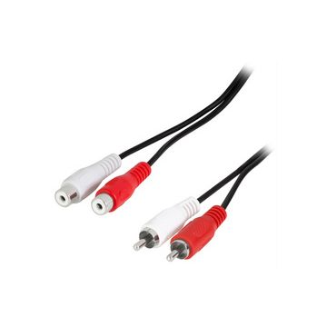 LogiLink Câble audio, 2x RCA mâle - 2x RCA femelle, 5 m