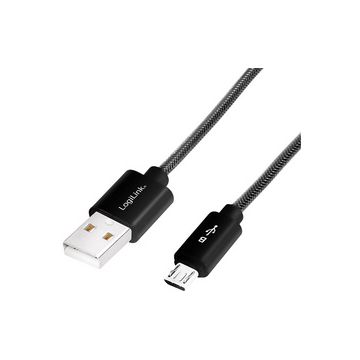 LogiLink Câble de charge & données, USB-micro USB mâle, 1,0m