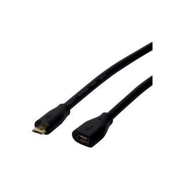 LogiLink Câble de rallonge micro USB 2.0, 1,5 m, noir