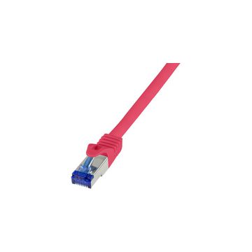 LogiLink Câble patch Ultraflex, Cat.6A, S/FTP, 0,25 m, rouge