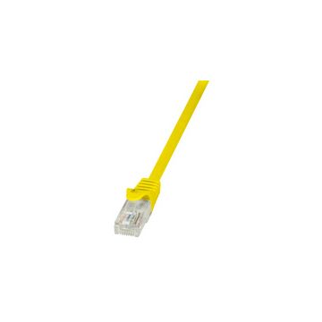 LogiLink Câble patch, Cat. 5e, U/UTP, 2,0 m, jaune, gaine en