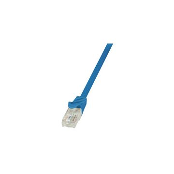 LogiLink Câble patch, Cat. 5e, U/UTP, 3,0 m, bleu, gaine en