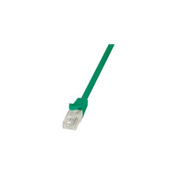 LogiLink Câble patch, Cat. 5e, U/UTP, 3,0 m, vert, gaine en