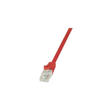 LogiLink Câble patch, Cat. 5e, U/UTP, 5,0 m, rouge, gaine en