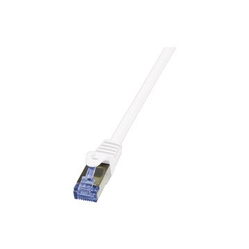 LogiLink Câble patch, Cat. 6A, S/FTP, 0,5 m, blanc
