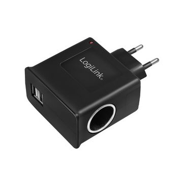 LogiLink Chargeur AC/DC, avec allume-cigare femelle