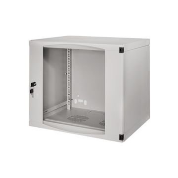 LogiLink Coffret mural, une pièce, 9 U, gris clair