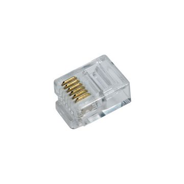 LogiLink Connecteur mâle RJ12 pour câble plat, non blindé