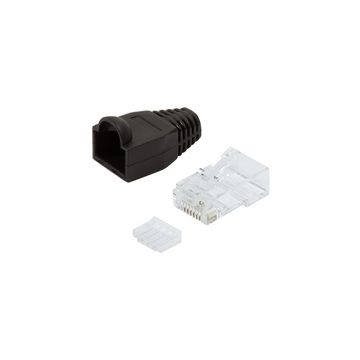 LogiLink Connecteur mâle RJ45, Cat.6, non blindé, noir
