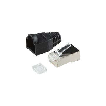 LogiLink Connecteur mâle RJ45, blindé, Cat.6, noir