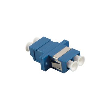LogiLink Coupleur fibre optique, 2x LC-Duplex, bleu
