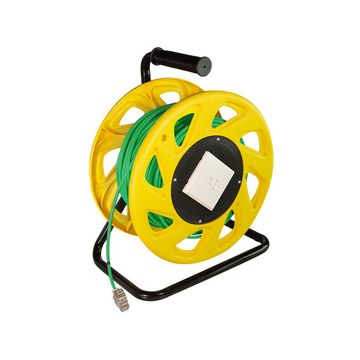 LogiLink Enrouleur de câble réseau, cat. 7, S/FTP, PUR, 60 m