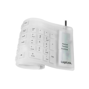 LogiLink Flexible Silikon-Tastatur, kabelgebunden, weiß LogiLink Flexible Silikon-Tastatur, kabelgebunden, weiß