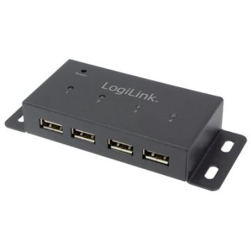 LogiLink Hub USB 2.0, 4 ports, pour un montage mural