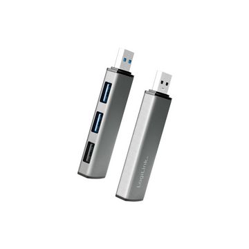LogiLink Hub USB 3.2 Gen2, 3 ports, alu