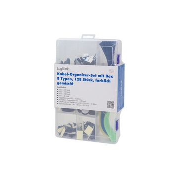 LogiLink Kabel-Organisations-Set, 128-teilig, in Box