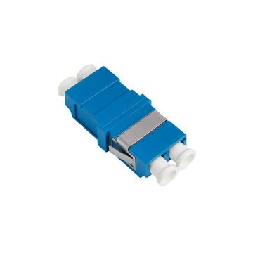 LogiLink LWL Kupplung-Set, 2x LC Duplex, ohne Flansch, blau