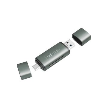 LogiLink Lecteur de cartes USB 3.2 Gen1, SD/micro SD, alu