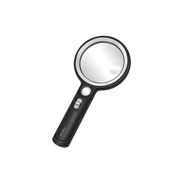 LogiLink Loupe avec manche, lampe UV & LED, rond, noir