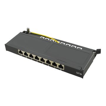 LogiLink Mini-panneau de brassage Cat.6A, 8 ports, noir
