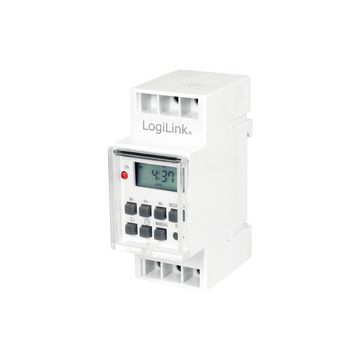 LogiLink Minuterie numérique, montage sur rail DIN, blanc