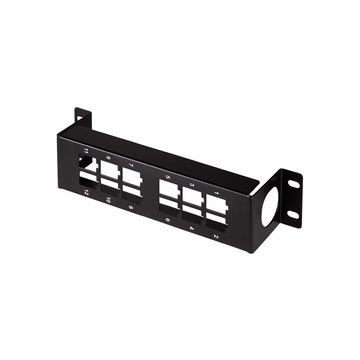 LogiLink Panneau de brassage Keystone 10", 12 ports, noir