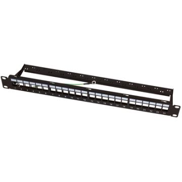LogiLink Panneau de brassage Keystone 19", 24 ports, blindé