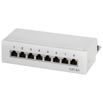 LogiLink Panneau de brassage de bureau, Cat.6A, 8 ports,