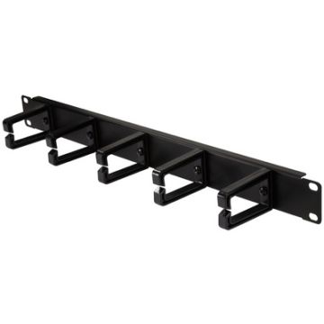 LogiLink Panneau de gestion de câbles 19", 1 U, 5 anneaux en