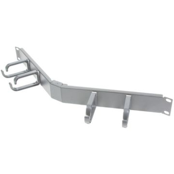LogiLink Panneau guide-câbles 19", 1 U, courbé, gris clair