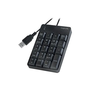 LogiLink Pavé numérique USB, avec câble, 19 touches, noir
