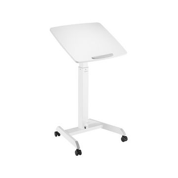 LogiLink Poste de travail assis/debout, sur roulettes, blanc