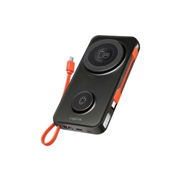 LogiLink Powerbank magnétique, 10.000 mAh, USB-A/USB-C
