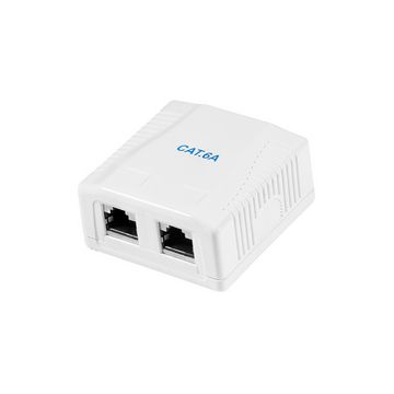 LogiLink Prise RJ45 cat. 6A avec boîtier en saillie, 1x RJ45 LogiLink Prise RJ45 cat. 6A avec boîtier en saillie, 1x RJ45