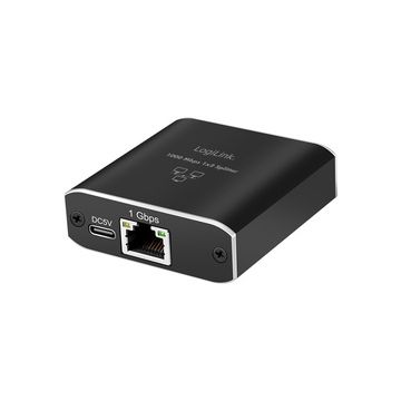LogiLink Répartiteur Gigabit Ethernet, RJ45/USB-C - 2x RJ45