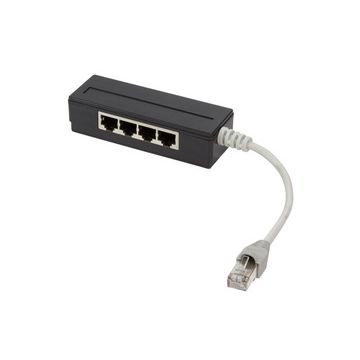 LogiLink Répartiteur RJ45, 4 ports, couleur: noir, blindé