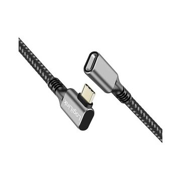 LogiLink Rallonge USB 3.2 Gen2,, boîtier alu, 1 m, noir/gris