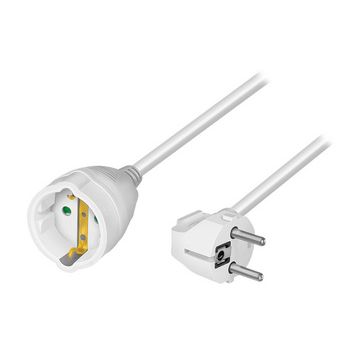 LogiLink Rallonge électrique avec prises terre, 3 m, blanc