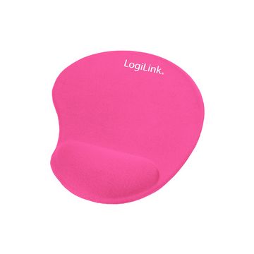 LogiLink Repose-poignet à gel avec tapis de souris, rose